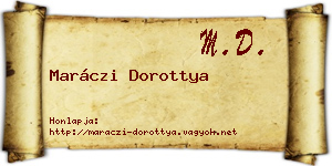 Maráczi Dorottya névjegykártya