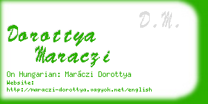 dorottya maraczi business card
