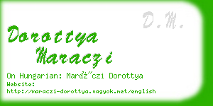 dorottya maraczi business card